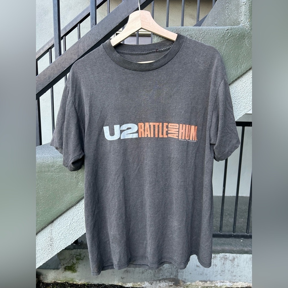 Vintage U2 Rattle and Hum Band Tee Single Stitch Faded No Size Tag